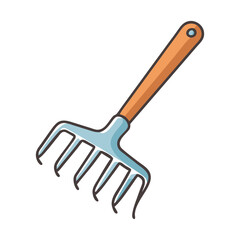 rake icon, rake vector illustration-simple illustration of rake, perfect for rake logos and icons