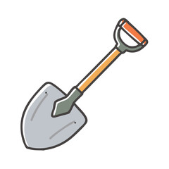 shovel icon, shovel vector illustration-simple illustration of shovel, perfect for shovel logos and icons