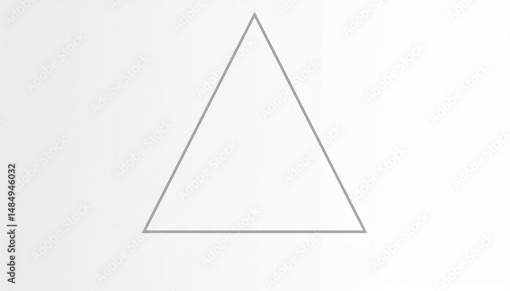 Poster geometric design exploration digital art abstract triangle representation minimalist style white bac