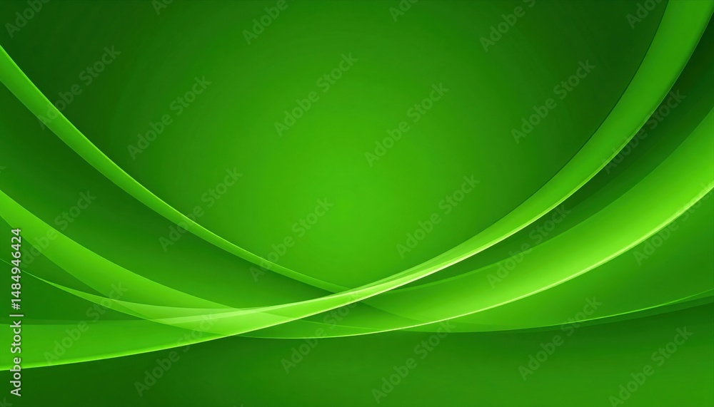 Poster dynamic green wave patterns in abstract design digital artwork modern atmosphere high-resolution vie