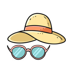 sunhat and sunglasses icon, sunhat and sunglasses vector illustration-simple illustration of sunhat and sunglasses, perfect for sunhat and sunglasses logos and icons
