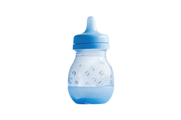 Baby Bottle Blue Sippy Cup Infant Feeding Newborn Toddler Kid Child Cute on transparent background