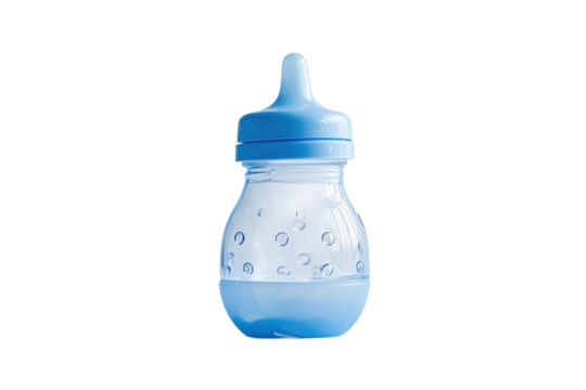 Baby Bottle Blue Sippy Cup Infant Feeding Newborn Toddler Kid Child Cute on transparent background
