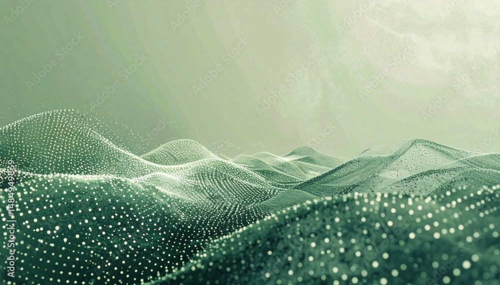 Aufkleber exploring digital landscapes abstract wave patterns virtual environment visual content aesthetic per