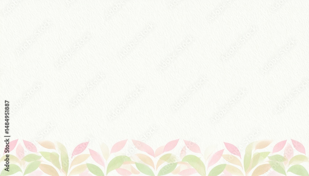 Poster delicate leaf patterns natural setting digital background soft colors aesthetic view organic design 