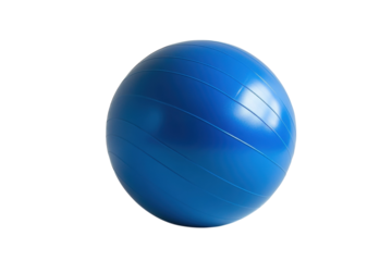 Blue Exercise Fitness Ball Yoga Stability Sphere Pilates Gym on transparent background