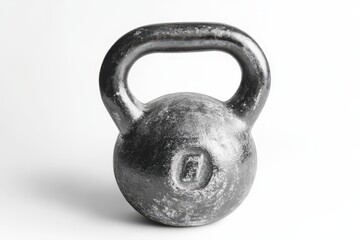 Weathered kettlebell;  gray, iron, fitness