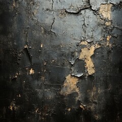 Obraz premium Dark Textured Surface with Cracked and Peeling Paint