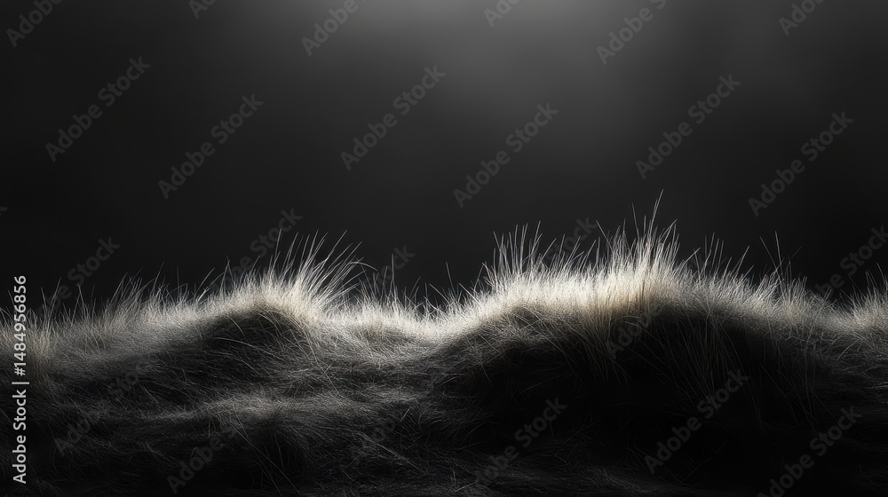 Poster ethereal dark surface with light particle eruptions