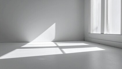 Light play in minimalist room urban apartment interior design bright environment wide angle modern aesthetics