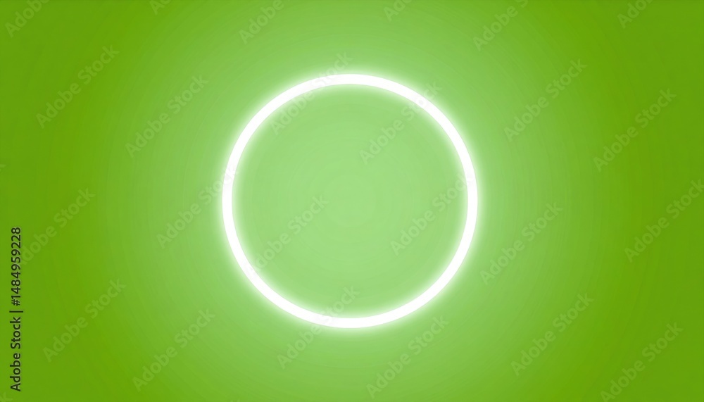 Poster dynamic green light circle animation digital space visual design abstract environment creative persp