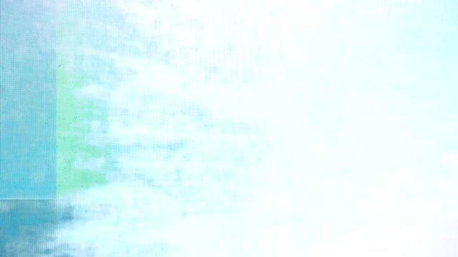 Video noise from a video cassette player. OBEY flashing in text titles. Noise, color bar test pattern and static. All original elements on damaged analog tape, captured with a 4K camera.