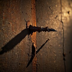 old rusty metal door