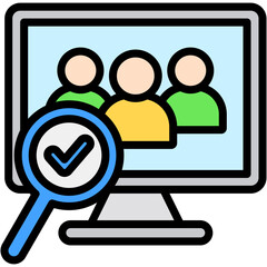 Referral Sales Colour Icon Vector Illustration