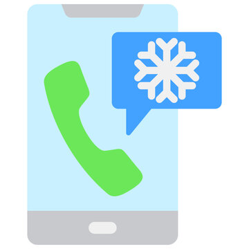 Cold Calling Fill Icon Vector Illusrtation