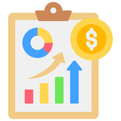 Sales Data Fill Icon Vector Illusrtation