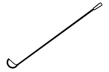 A detailed illustration of a curved-ended tool.