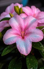 close up of pink flower
