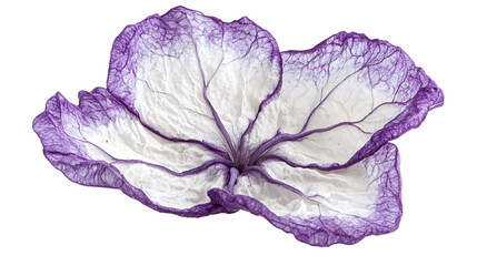 Obraz premium Delicate, dried flower with intricate veins isolated on transparent or white background. Generative ai
