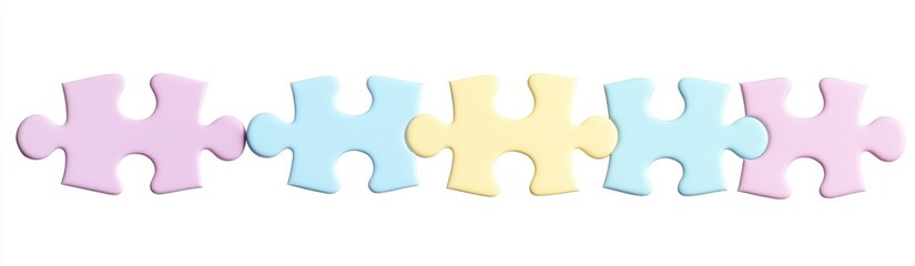 Obraz premium Pastel jigsaw puzzle pieces interlocked