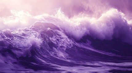 Custom vertical slats landscapes with your photo A massive purple ocean wave crashes powerfully under a dreamy pink and purple sky