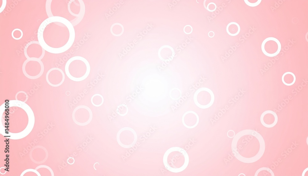 Poster bubbles floating in a soft pink background digital art abstract calm environment close-up view seren