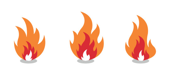 Set Icon Flames full color