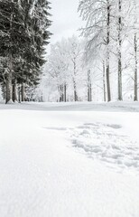 snow covered trees