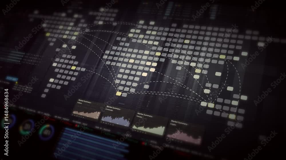 Leinwandbilder dynamic data visuals for business info graphics, animated charts, and data-driven insights for a bus