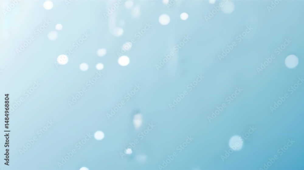 Poster soft blue background with subtle bokeh effect for calm and serene design projects