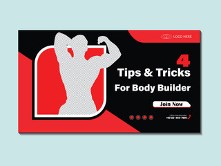 Fitness Center YouTube Thumbnail Design  Title and :
