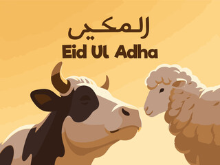 Eid al Adha Mubarak Islamic festival social media banner and Eid Mubarak Post Template