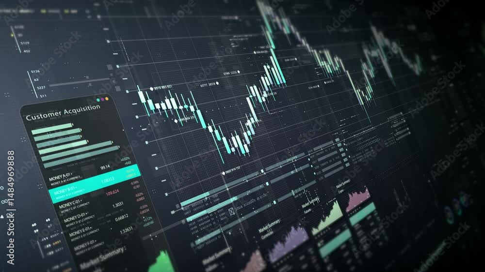 Aufkleber dynamic data visuals for business info graphics, animated charts, and data-driven insights for a bus