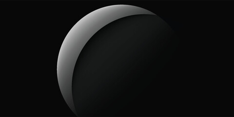 Thin crescent moon with many details of lunar surface