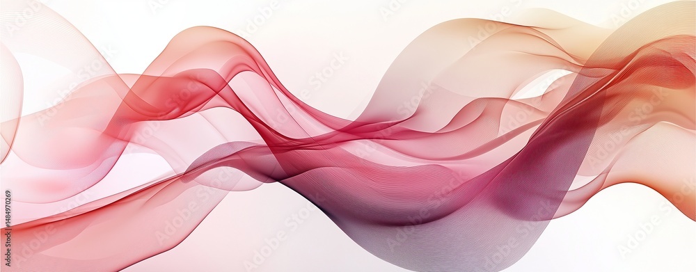 Aufkleber abstract color stream: a flowing, ethereal design of layered, gradient colors in a wave-like form, c