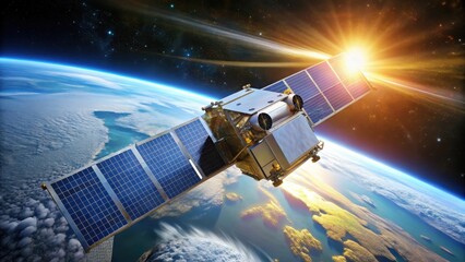 A small satellite bus with solar panels and antennas being installed on a launch vehicle, miniaturized satellites, satellite deployment