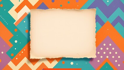 Retro torn paper design vibrant colors perfect for your project add text now