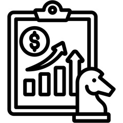 Sales Strategy Lineal Icon Vector Illustration