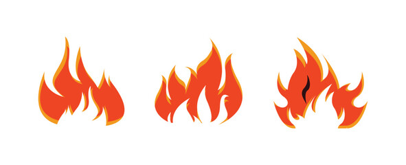 Set Icon Flames full color