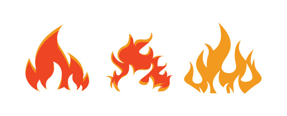 Set Icon Flames full color