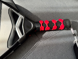 Detail of padel racket handle 