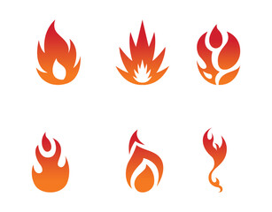 Set Icon Flames full color