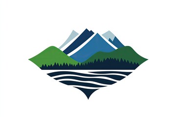 Mountain landscape logo