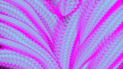 Geometric abstract pattern in purple and cyan hues