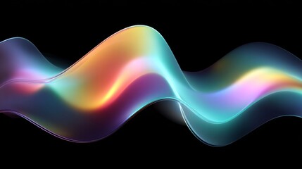 Abstract Colorful Glowing Wave Background