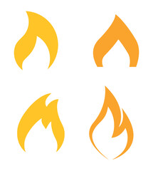 Set Icon Flames full color