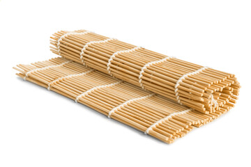 Bamboo mat isolated