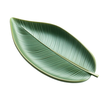Stylized, digital illustration of a large, verdant leaf, with detailed vein structure.