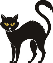 Black Cat Silhouette for Halloween