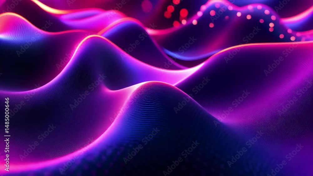 Aufkleber vibrant fluid like structure with colorful waves and glowing patterns, abstract 3d rendering of vibr